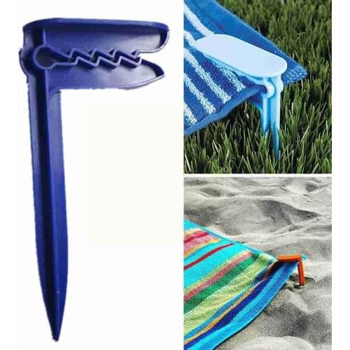 Portable 1PC Beach Towel Clip Camping Mat Clip Outdoor Clips Towel Beach Holder For Sheet Clothes Towels Pegs Clamp Z7N0