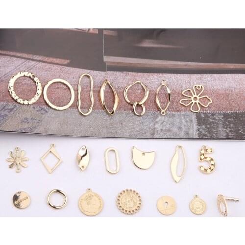 10pcs Vintage Coins Irregular Shape Pendants Dangle Earrings For Women Necklace Bracelet Material Diy Ear Jewelry Accessories