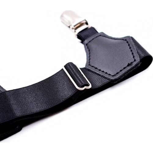 Q1QA 2Pcs Elastic Men Sock Suspenders Garter Hold Up Braces Duck Clip Grip Adjustable