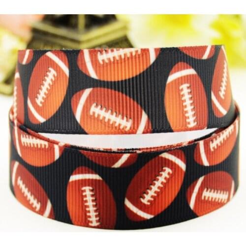 22mm 25mm 38mm 75mm Sport balls Cartoon printed Grosgrain Ribbon party decoration 10 Yards X-03355