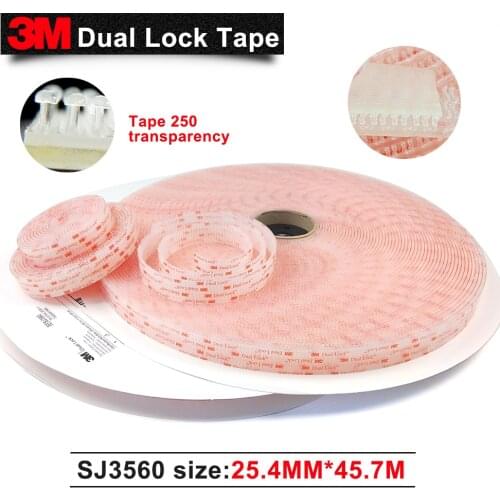 3M SJ3560 Reclosable Fastener self adhesive self adhesive tape 250 Clear 1in*50yards 2rolls/carton/We can die cut it to any size