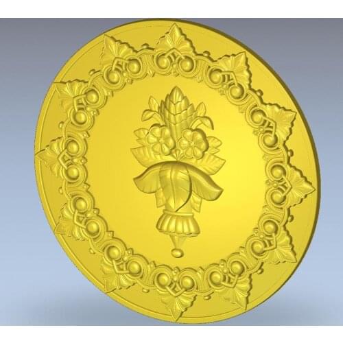 3d model relief rosette_52 for cnc in STL file format