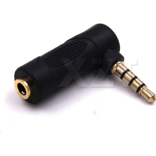 5pcs 90 Degree 4 Pole 3.5mm Male To 3 Pole 3.5mm Female Stereo L Shape aux Audio Extender Headphone Jack Adapter