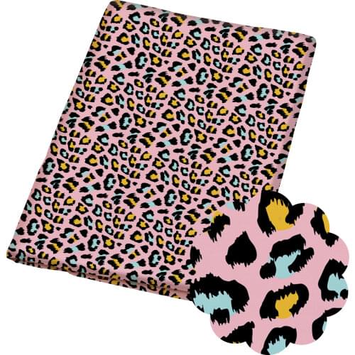 50*140CM Leopard pattern Polyester cotton Fabric Patchwor Printed for Tissue Kids Home Textile for Sewing Doll Dress Curtain