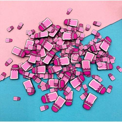 50g Polymer Hot Clay Cute Milk Bottle Slice Sprinkles for Crafts DIY Making Nail Arts Phone Decoration DIY Scrapbooking 5-15mm