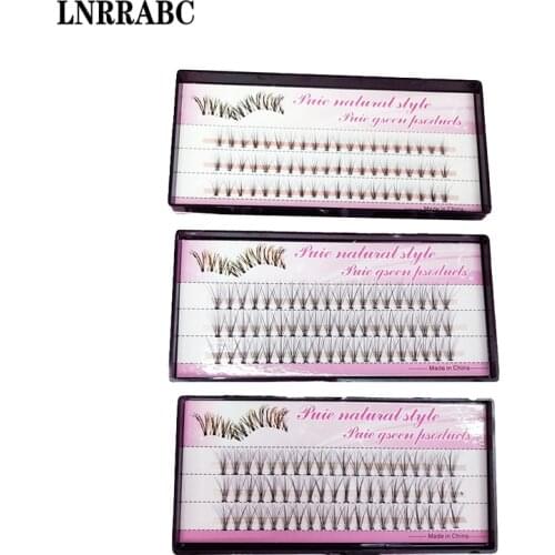 Professional 60 Bundle/Set False EyeLashes Natural Long Extension Kits Individual Cluster Natural Long Grafted Fake Eyelash
