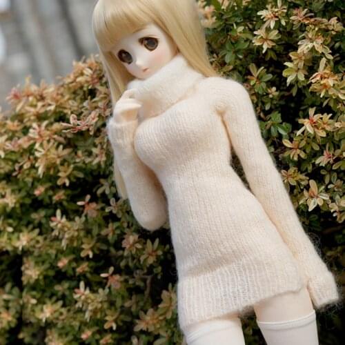 D03-P494 children toy BJD DD SD MSD 1/3 dolls clothes Turtleneck sweater lapel long sweater 1pcs
