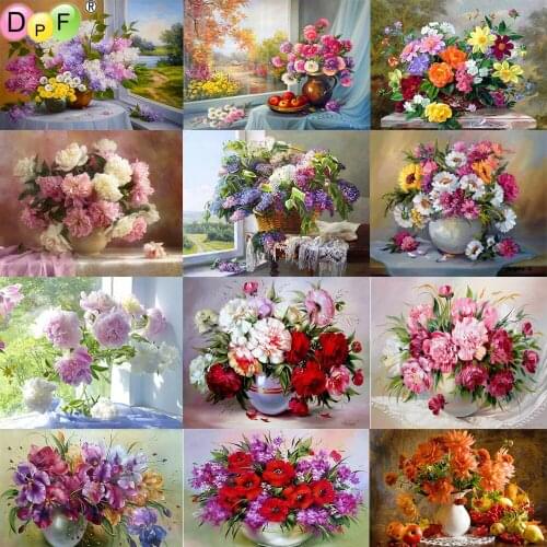 DPF flower vase Diamond Embroidery 5D DIY Diamond Painting Cross Stitch Full Rhinestone Mosaic home decor
