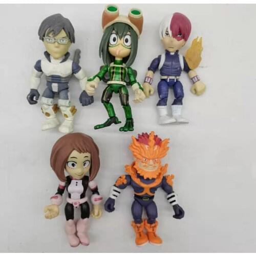 Loose My Hero Academia Shoto Todoroki Ochaco Uraraka Tsuyu Asui Tenua Iida Glow Vinyl Action Figure Model gifts toys no box