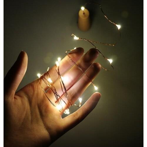 HiMISS 2M LED Garland Copper Wire Corker String Fairy Lights for Glass Craft Bottle Christmas/Valentines Wedding Decoration