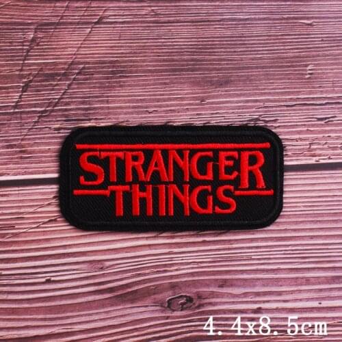 Hippie Stranger Things Patch Iron On Patches For Clothes Applique Stripes On Clothes DIY Movie Patch Retro Embroidery Patch DIY