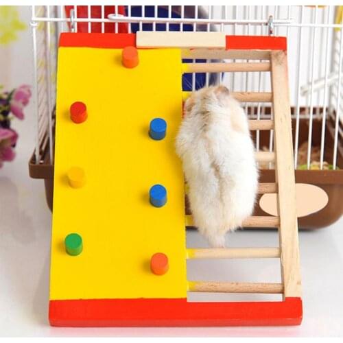 Hamster Wood Climbing Ladder Small Pet Guinea Pig Non-slip Stair Exercise Toy