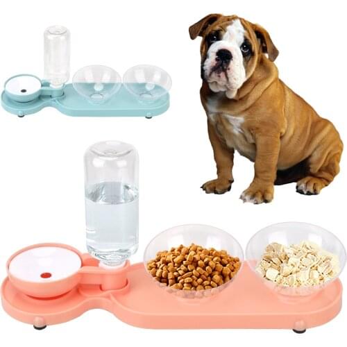 Food Water Feeder High Quality Double Bowls Dispenser For Dogs Cats Drinking Pet Feeding Bowl Pet Supplies