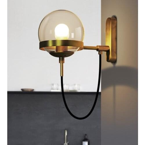 Led e27 Nordic Iron Glass Magic Bean Designer LED Lamp LED Light Wall lamp Wall Light Wall Sconce For Bar Store Foyer Bedroom