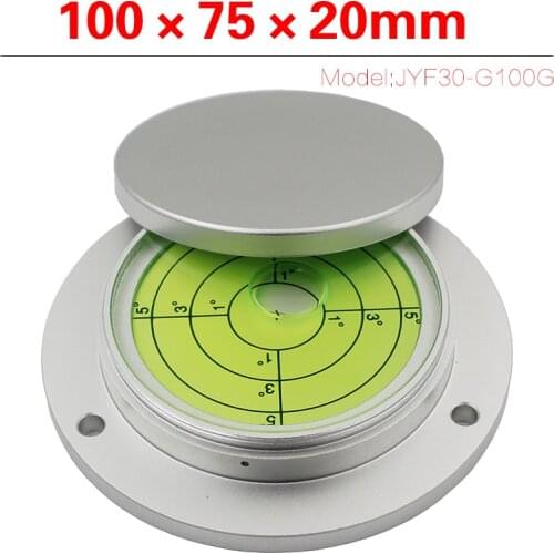 Metal Circular Level with Protective Cover for Crane Pump Truck Large Universal Level Green Bubble Diameter 100mm