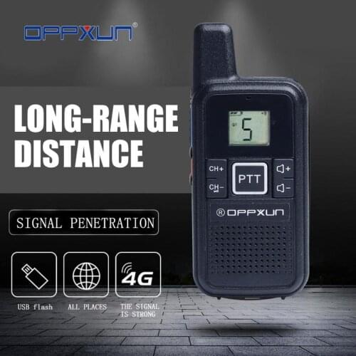 2pcs OPPXUN E28S Mini Walkie Talkie Handheld Long Range PTT Portable CB Ham Two Way Radio Intercom UHF 400-470MHz for Camping