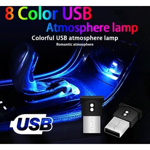 Mini USB LED Car Light Auto Interior Atmosphere Light Decorative Lamp Emergency Lighting PC Auto Colorful Light Car Accessory