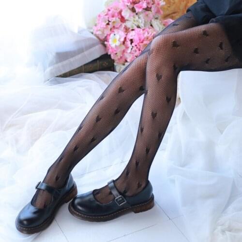 Fashion Women Sexy Tights Love Heart Design Fishnet Stocking Ladies Pantyhose In Club Party Big Elastic Hosiery