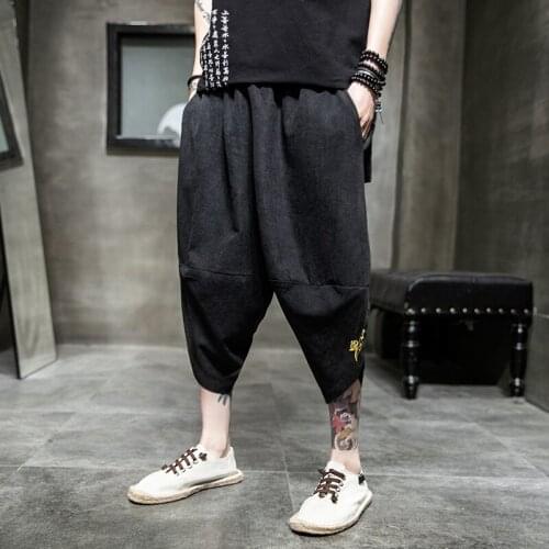 Men Harajuku Style Sweatpants Men Streetwear Harem Pants Mens Summer New Elasticated Waist Jogging Pants Male Large Size M-5XL