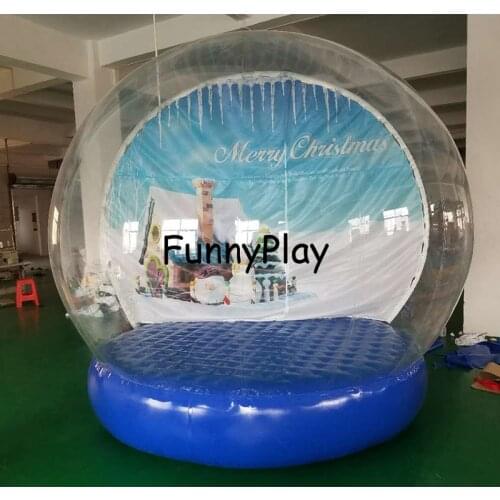 Christmas snow ball tent,event show 3m snow globe,new years eve party supplies giant inflatable snowflake human snow globe