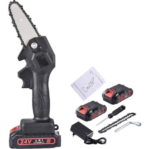 4 Inch Mini Electric Chain Saw Wood Cutting With Lithium Battery Pruning Chainsaw Garden Tool Rechargeable Woodworking Tool