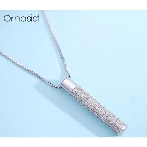 Simple Strip Shape Necklaces & Pendant For Women Micro Paved Cubic Collier Zircon Choker Necklace Statement Jewelry Gifts