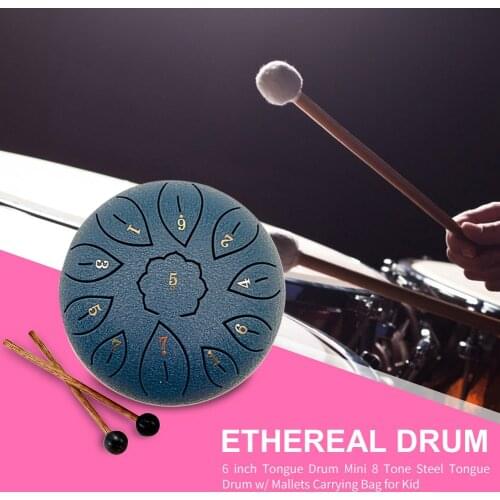 Z20 6 Inch Steel Tongue Drum 8/11 Tune Tongue Drum Steel Tongue Drum Kits With Drumstick Finger Drumstick Instrument Accessories