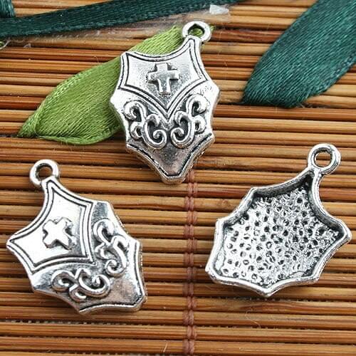 Tibetan Silver color cross style charms 30pcs EF0092