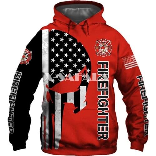 American Firefighter Punisher Skull 3D Full Print Size Hoodie Man Women Harajuku Outwear Zipper Pullover Sweatshirt Unisex5