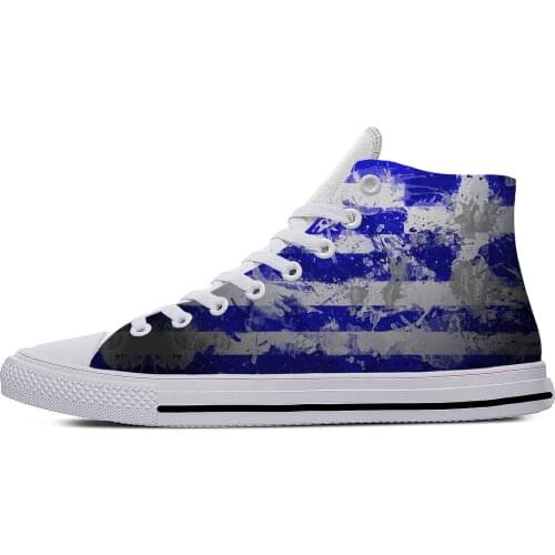 Hellenic Republic Greek Greece Flag Patriotic Casual Cloth Shoes High Top Lightweight Breathable 3D Print Men Women Sneakers