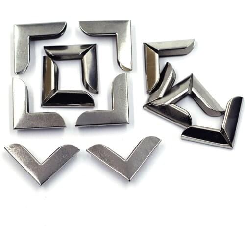 Corner Protector For Photo Book Scrapbooking Albums Menus Folders Triangle Classic Cute Silver Tone Hollow Bag DIY Findings 20mm