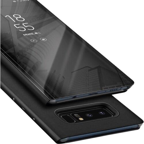 Smart Leather View Case For Samsung Galaxy S8 S7 Edge S6 S6edge Mirror Flip Stand Cover For Samsung S 8 7 6 edge Plus Case Coque