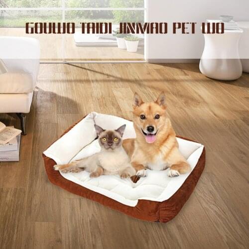 Waterproof Cat Kennel Mat Winter Warm Plush Air Permeability Retriever Teddy Golden Pet Dog Soft Sofa House Beds