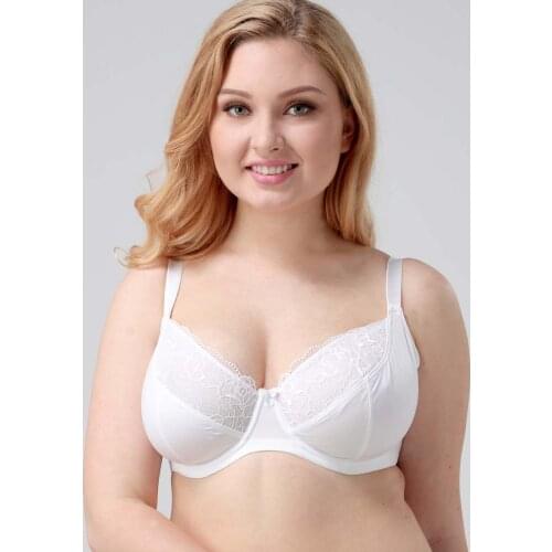 Lace bra White bra plus Size 36 38 40 42 44 46 48 50 C D DD E cup bras for women top lingerie underwear push up sexy vs bh C3313