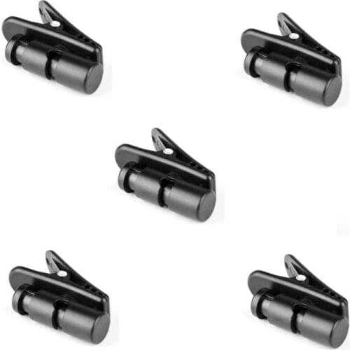 1pc 360° Rotatable Black Headphone Earphone Cable Cord Wire Lead Lapel Black Clip Nip Clamp Holder Headphone Wire Clamp Holder