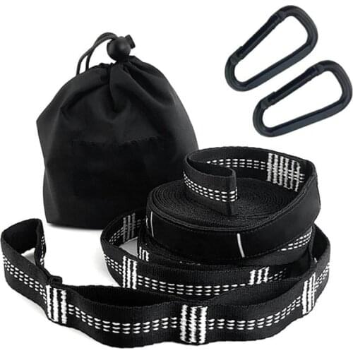 2pcs Adjustable Portable Tree Hanging Spare Part Hammock Straps Climbing Belt Rope Strap Outdoor Aerial Yoga Camping Kits