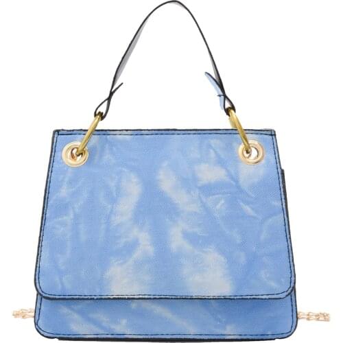 2021 PU Leather Messenger Bags Elegant Lady Tie Dye Handbag Fashion Large Capacity Square Women Commuter Tote Street Clutch