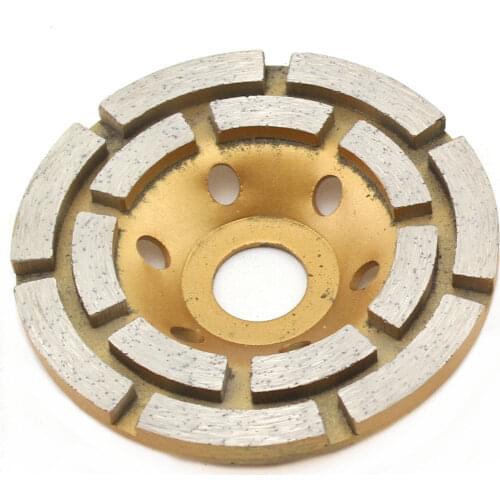 4" inch Double Row Diamond Grinding Cup Wheel Arbor 3/4"-5/8" for Concrete Brick ILOVETOOL