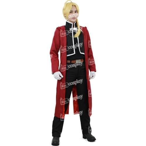Anime New Hot Fullmetal Alchemist Edward Elric Cosplay Costume Halloween Party Clothing