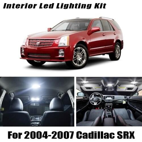 14pcs White Car Accessories Canbus LED Interior Light Bulbs Kit For 2004-2007 Cadillac SRX Map Dome Trunk License Plate Lamp