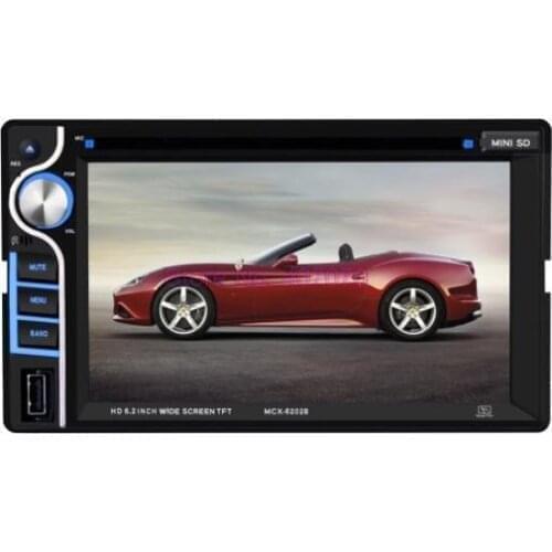 By DHL or Fedex 10pcs 6.2" Inch 2DIN Car DVD Player Touch Screen Bluetooth Phone Wireless 12V MP4 VCD Audio USB SD 6202B