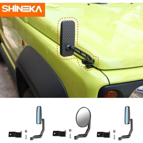 SHINEKA Chromium Styling For Suzuki Jimny Car Hood Cover Backup Mirror For Suzuki Jimny 2019-2021 Avoid Blind Spots Accessories