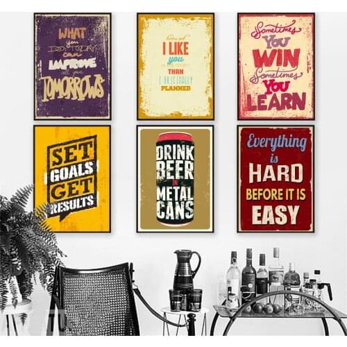 Colorful Quote Inspirational Life Motto Wall Art Canvas Painting Nordic Posters And Prints Wall Pictures For Living Room Decor