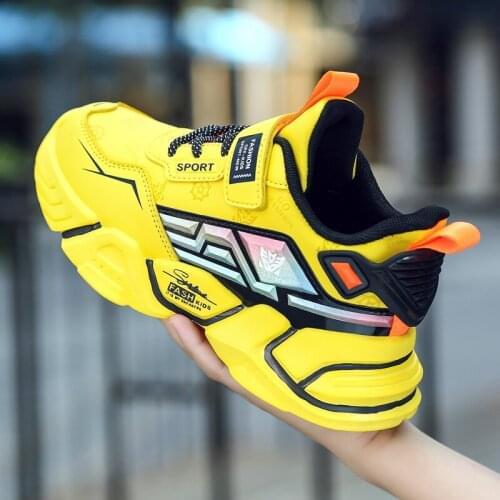 Fashion Kids Sport Shoes Boys Chunky Sneakers Lightweight Children Casual Running Shoes Pu Leather Tenis Sneakers for Girls 2021