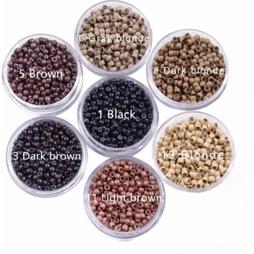 3.0 mm 500pcs Silicone Micro Nano Rings Beads for Nano Ring Hair keratin Hair Extensions Copper Material