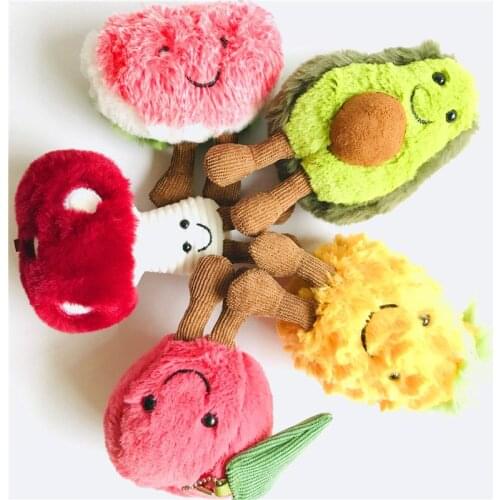 Fashion 10-19cm plush Favorite cute Fruit shape doll stuffed soft Pendant bag decoration Keychain festival christmas gift friend