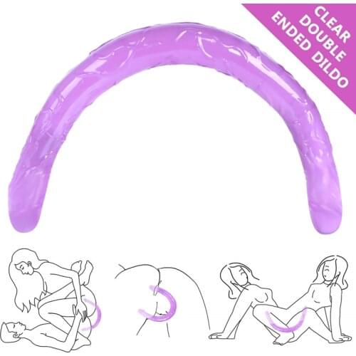Long 44cm Soft Jelly Dildo Realistic Dildos Cock Lesbian Vaginal Anal Plug Butt Flexible Strap on Penis For Women Dildos Sex Toy