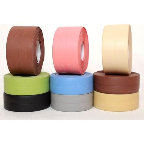 New Kitchen Sink Bathroom Shower Waterproof Self Adhesive Sealing Strip Tape Pvc Mold Proof Wall Stickers Sink Edge Tape