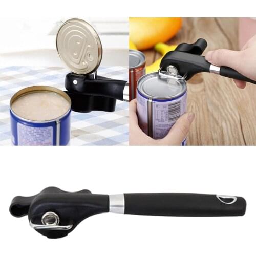 Cutting Can Opener Manual Handheld Stainless Steel Smooth Edge Sharp Blade