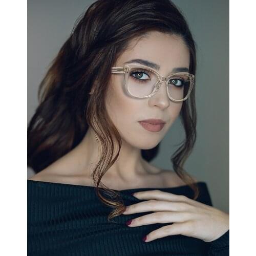 Ready To Ship High Quality Simple Style Unisex TR90 Optical Cat Eye Frame Anti Blue Light Blocking Glasses